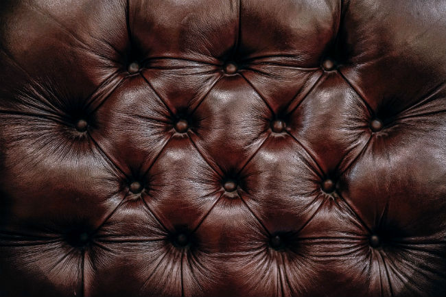 leather brown couch clean